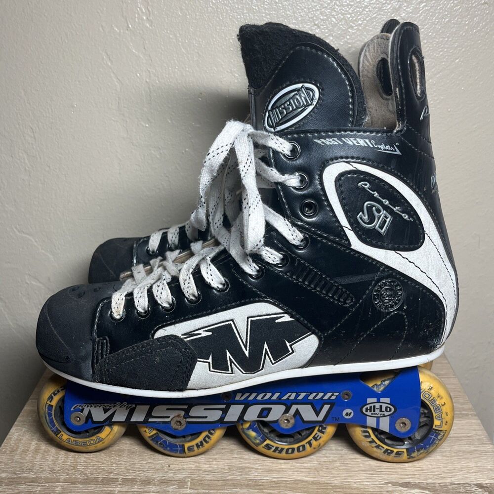 Mission Proto Si Violator Inline Hi-Low Hockey Roller Blades Size 10D